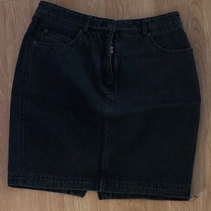 DKNY Black Denim Skirt